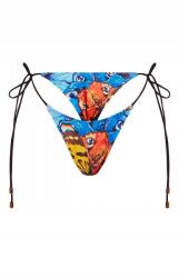 Prettylittlething Kék Alsó Bikini Bugyi Kötött Pillangó Mintás Prettylittlething 38