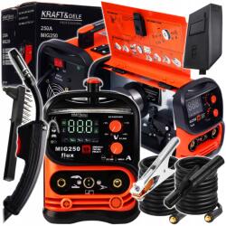 Kraft & Dele Inverteres hegesztőgép Flux Mig Mma Lift Tig 250A Félautomata 4in1 (KD1875)