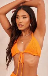 Prettylittlething Narancssárga Fonott Bikini Felső Prettylittlething M