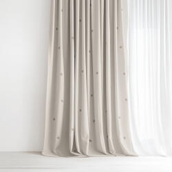 Goldea draperie 100% bumbac - buline pe fundal bej 220x150 cm