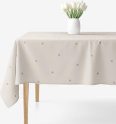 Goldea față de masă 100% bumbac - buline pe fundal bej 120 x 120 cm Fata de masa