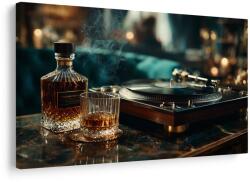 Dovido Tablou gramofon și pahar de whisky - 30x20