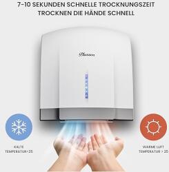  Automatikus elektromos kézszárító falra szerelhető Plussen (B0BW3P2FWB)