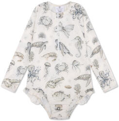 Swim Essentials детски цял бански с къдрички дълъг ръкав и UV защита UPF50+ - „Sea Life (SWE-2024SE1612)