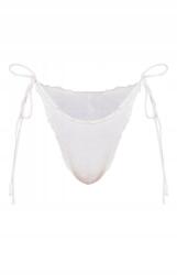 Prettylittlething Fehér Áttört Bikinialsó Bugyi Prettylittlething Megkötéssel 36