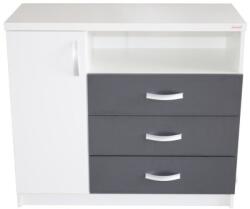 Spectral Mobila Comoda Milano Alb/Gri Comoda