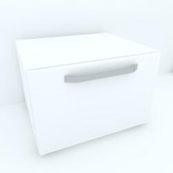 Spectral Mobila Armonia Comoda alba cu 1 sertar cu maner front MDF Alb Lucios Comoda