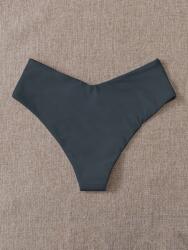 Shein Fekete Klasszikus Sima Bikini Alsó Aszimmetrikus Állapot Shein S
