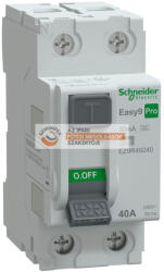 Schneider Electric EASY9 PRO Áram-védőkapcsoló, A osztály, 2P, 40A, 30mA (EZ9R49240)