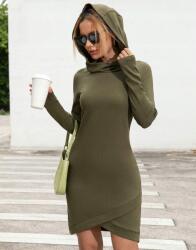 Shein Zöld Ruha MIDI Klasszikus Hosszú Ujjú Kapucnis Shein 36