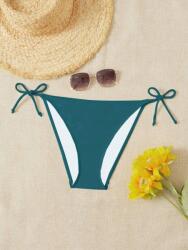 Shein Sötétzöld Bikinialsó Sima, Oldalt Megkötős Shein S