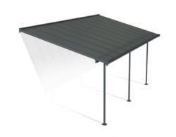 Palram Copertina terasa Capri 619 × 295-299 × 260-305 cm aluminiu GRI inchis - Canopia (705602)