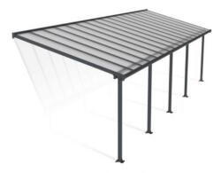Palram Copertina terasa Olympia 3 X 9.7 aluminiu, Gri transparent - Canopia (704360)