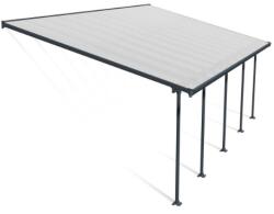 Palram Copertina terasa Feria 4 X 8 aluminiu, GRI transparent - Canopia (704659)