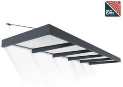 Palram Copertina usa Canopia Sophia XL, 4.7 X 1.4 m, Structură Gri & Panouri Opal Alb (707404)