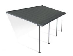 Palram Copertina terasa Capri 739 × 295-299 × 260-305 cm aluminiu GRI inchis - Canopia (705603)