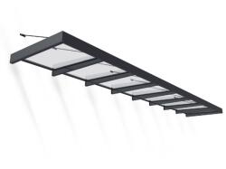 Palram Copertina usa Canopia Sophia XL 7.5 x 1.40 m - Structura gri și panouri transparente (707292)