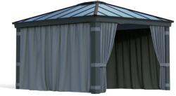 Canopia Set perdele pentru gazebo Dallas 3.6 X 4 -Gri inchis- Canopia