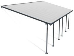 Palram Copertina terasa Feria 4 X 8.5 aluminiu, GRI transparent - Canopia (704660)