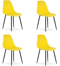 FDY Set 4 Scaune Bucatarie/Dining Velo Plus Galbene