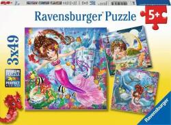 Ravensburger - Puzzle 3x49 Charming Mermaids - 40 - 99 piese