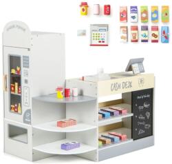 Costway Дървен игрален комплект Costway - Mагазин с аксесоари, бял (TM10083GR) - baby
