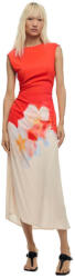 Desigual Rochie De Vară Midi Pentru Nuntă Botez Drapată Bej 26SWVW18-7019 (26SWVW18-7019)