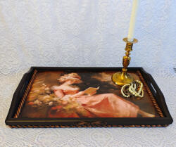 DecoVintage Tava din lemn-Lady (C781) Tava