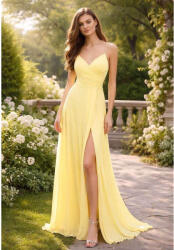 Cuca Rochie Maxi De Vară Pentru Nuntă / Botez Spate Deschis Galben 5020 (5020)
