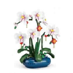  Set de Constructie Flippy, Orhidee in Vaza, 587 piese, 6+ ani, Planta Artificiala, Decor Floral Elegant, Idee de Cadou pentru Femei, Cadou pentru Iubita si Pasionatii de Jocuri de Constructie Creativa