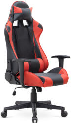 TopMebel Геймърски офис стол Alonso TopMebel от PU кожа в червен и черен цвят 67x70x125/135cm
