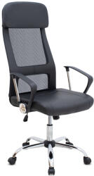 TopMebel Офис стол Ovis TopMebel с PU и мрежеста материя в черен цвят 63x63x119/129cm