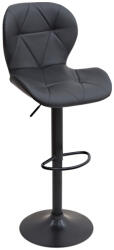 TopMebel Бар стол Dolores TopMebel с регулируема височина от PU кожа в черен цвят 45.5x38x89/109cm