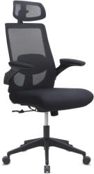 TopMebel Офис стол Belora TopMebel с мрежеста материя в черен цвят 63.5x62x117/127cm