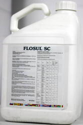 Sulphur Mills Limited Flosul SC 10 L fungicid de contact pe baza de sulf, fainare (vita de vie, castraveti, dovlecei, pepene, orz, grau, salata, mar, mazare, sfecla zahar, trandafiri, ardei, piersic, nectarin, tomate, caps