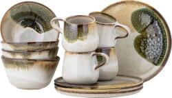 Bloomingville Set pentru mic dejun Jules, verde, 12 piese (82069361) Serviciu de masa