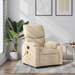vidaXL Fotoliu de masaj reclinabil, material textil crem GartenMobel Dekor (3206100)