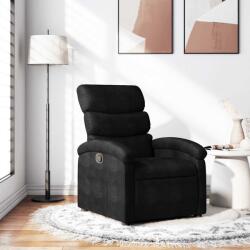 vidaXL Fotoliu rabatabil din material textil negru GartenMobel Dekor (3205806)