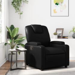 vidaXL Fotoliu rabatabil din piele ecologica neagra GartenMobel Dekor (3205976)