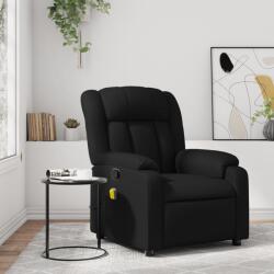 vidaXL Fotoliu reclinabil cu masaj, piele ecologica neagra GartenMobel Dekor (3206240)