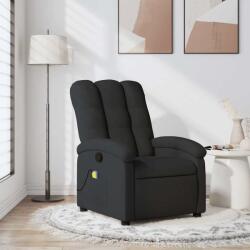 vidaXL Fotoliu reclinabil cu masaj, material textil negru GartenMobel Dekor (3205386)
