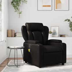 vidaXL Fotoliu reclinabil cu masaj, piele ecologica neagra GartenMobel Dekor (3206020)