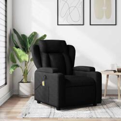 vidaXL Fotoliu reclinabil cu masaj, material textil negru GartenMobel Dekor (3206002)