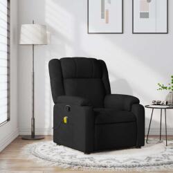 vidaXL Fotoliu reclinabil cu masaj, material textil negru GartenMobel Dekor (3205754)