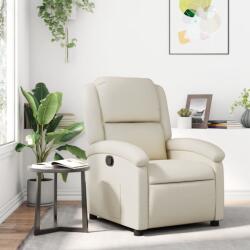 vidaXL Fotoliu rabatabil din piele ecologica crem GartenMobel Dekor (3205445)