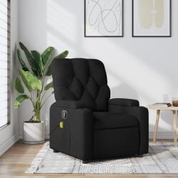 vidaXL Fotoliu reclinabil cu masaj, material textil negru GartenMobel Dekor (3205666)