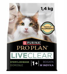 PRO PLAN LiveClear Sterilised turkey 1,4 kg