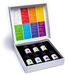 Aromafume Csakra illóolaj-keverék gyűjtemény, hét üveg, egyenként 10 ml