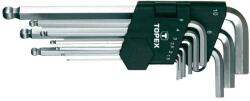 TOPEX Imbuszkulcs Készlet 9 részes 1, 5-10mm Gömb 35D957 (35D957)