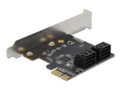 Delock 4 port SATA PCI Express x1 Card - Low Profile Form Factor (2200500)